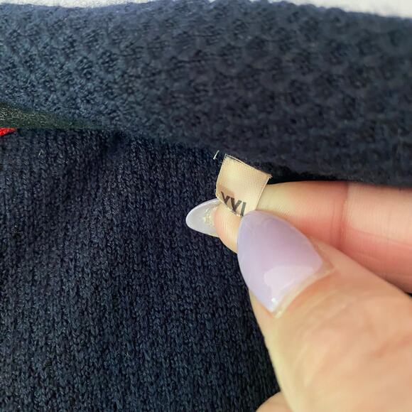 Isaia Napoli Men's size XXL Navy Blue 100% Merino Wool Cardigan Sweater Jacket - Picture 3 of 10